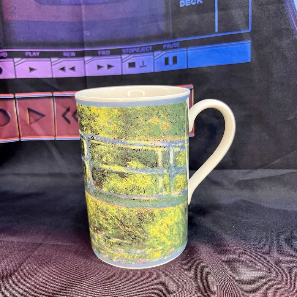 Dunoon Stoneware Claude Monet Bridge Over Pond of Water Lilies Coffee Mug